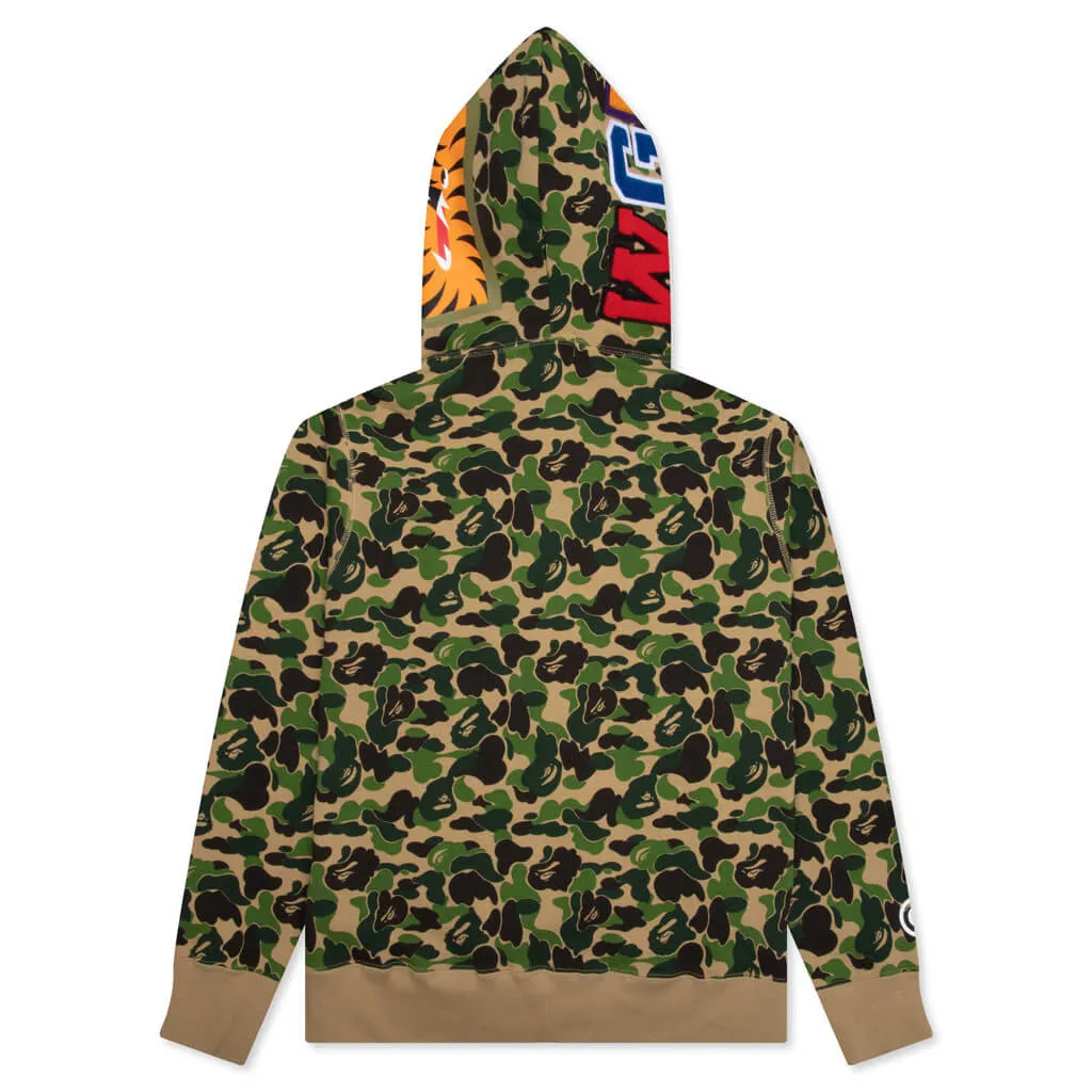 Abc Camo Shark Full Zip Hoodie - Green