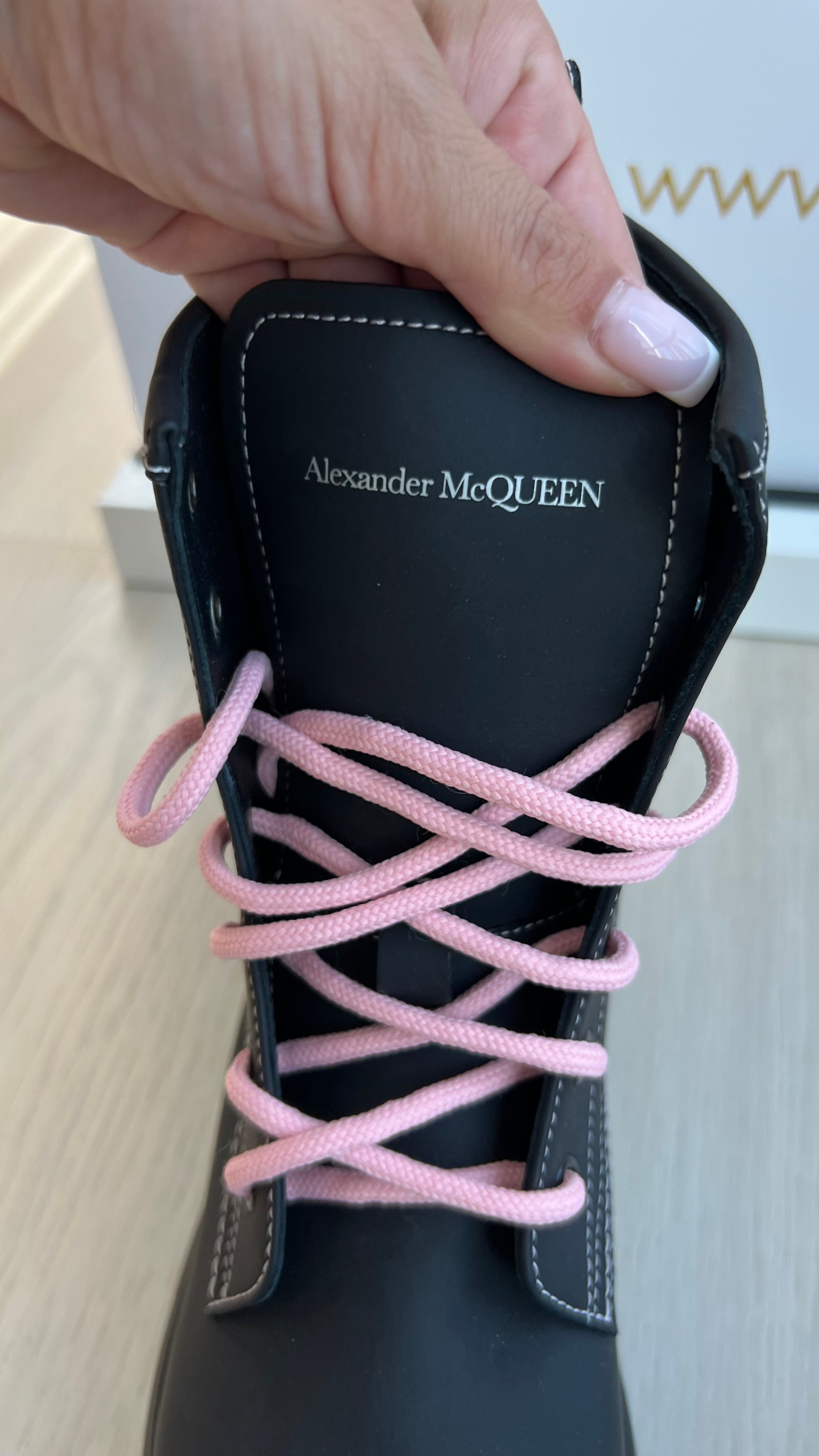 Alexander McQueen Lace Up Ankle Boots