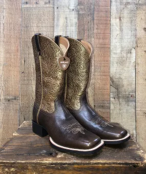 Ariat Round Up Western Boots - Brown