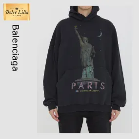 BALENCIAGA  |Paris Liberty Hoodie Oversized in Black