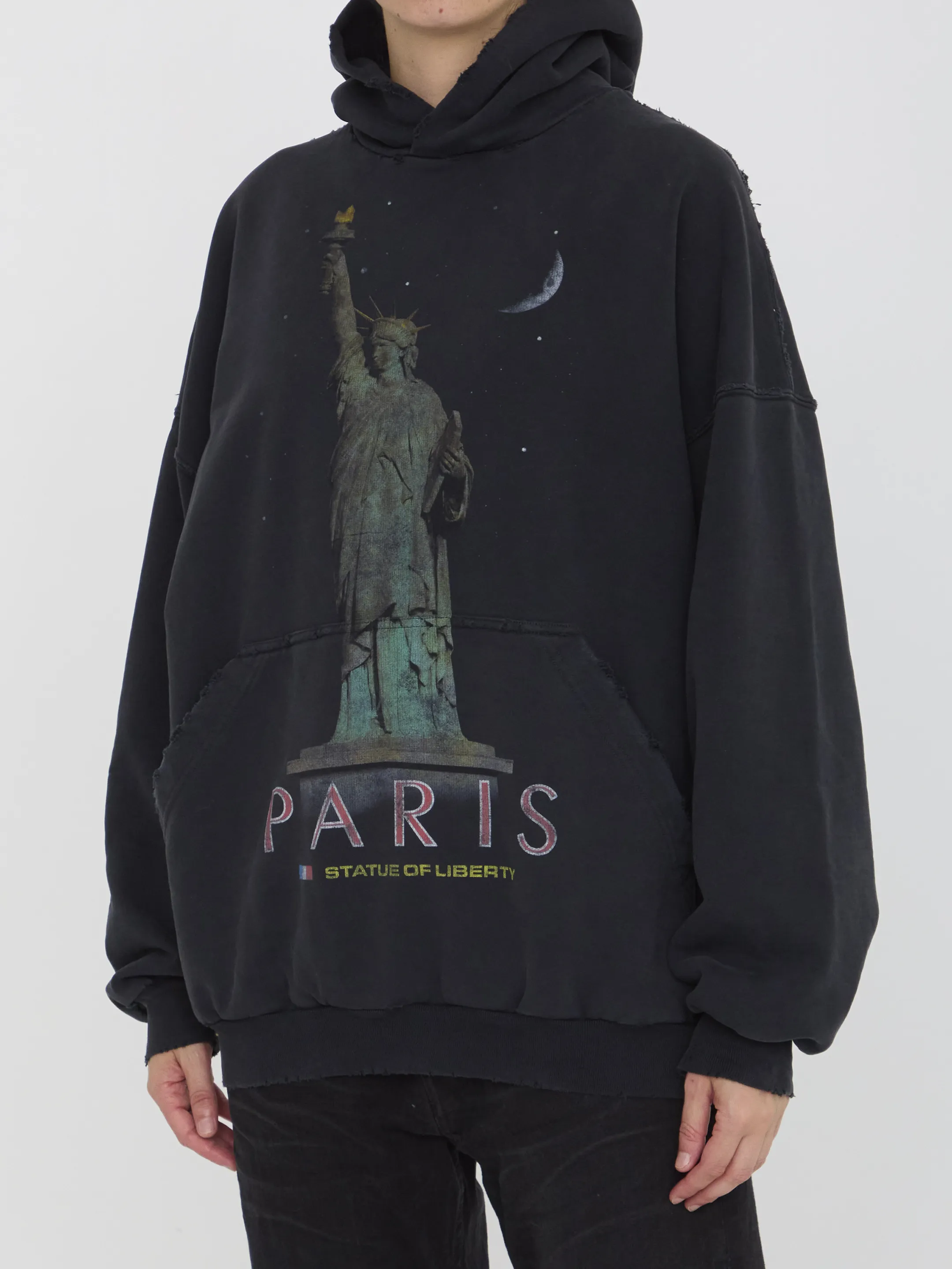 BALENCIAGA  |Paris Liberty Hoodie Oversized in Black