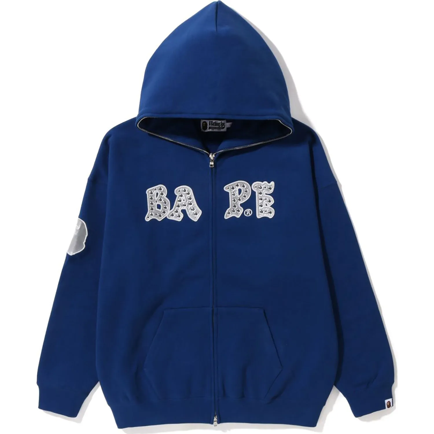 BAPE STUDDED OVERSIZED FULL ZIP HOODIE LADIES