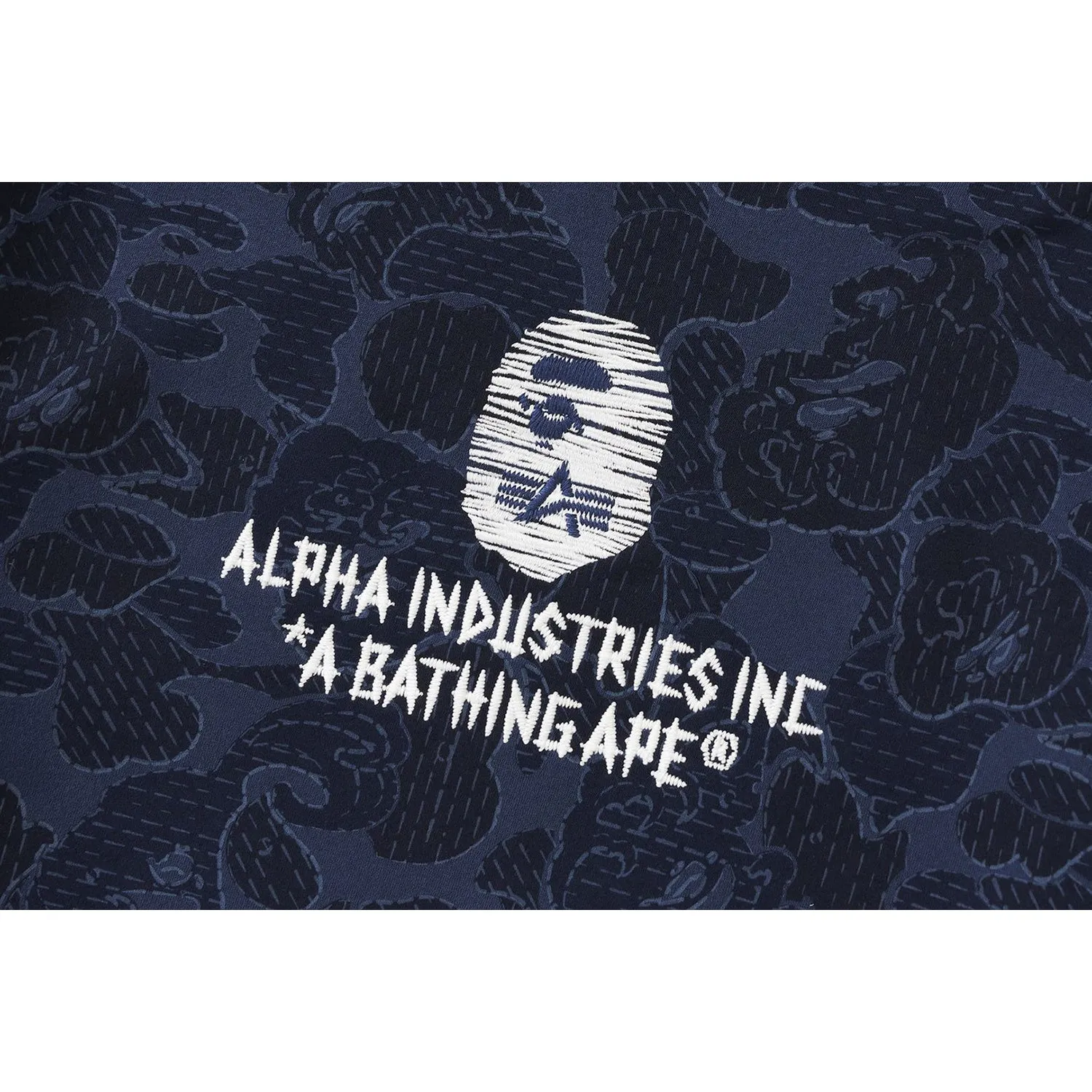 BAPE X ALPHA INDUSTRIES CREWNECK SWEATER MENS