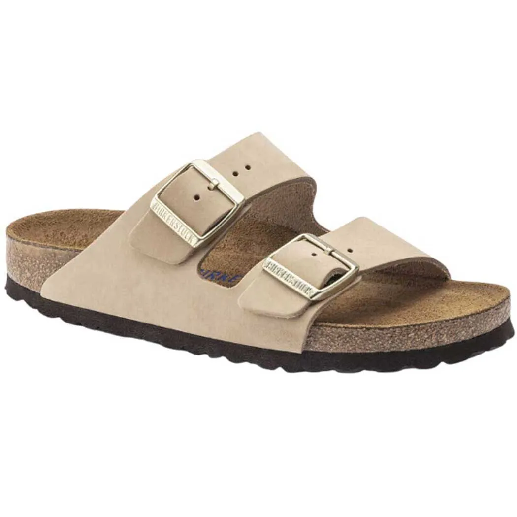 Birkenstock Arizona Soft Footbed Sandcastle Nubuck Leather (Women's)