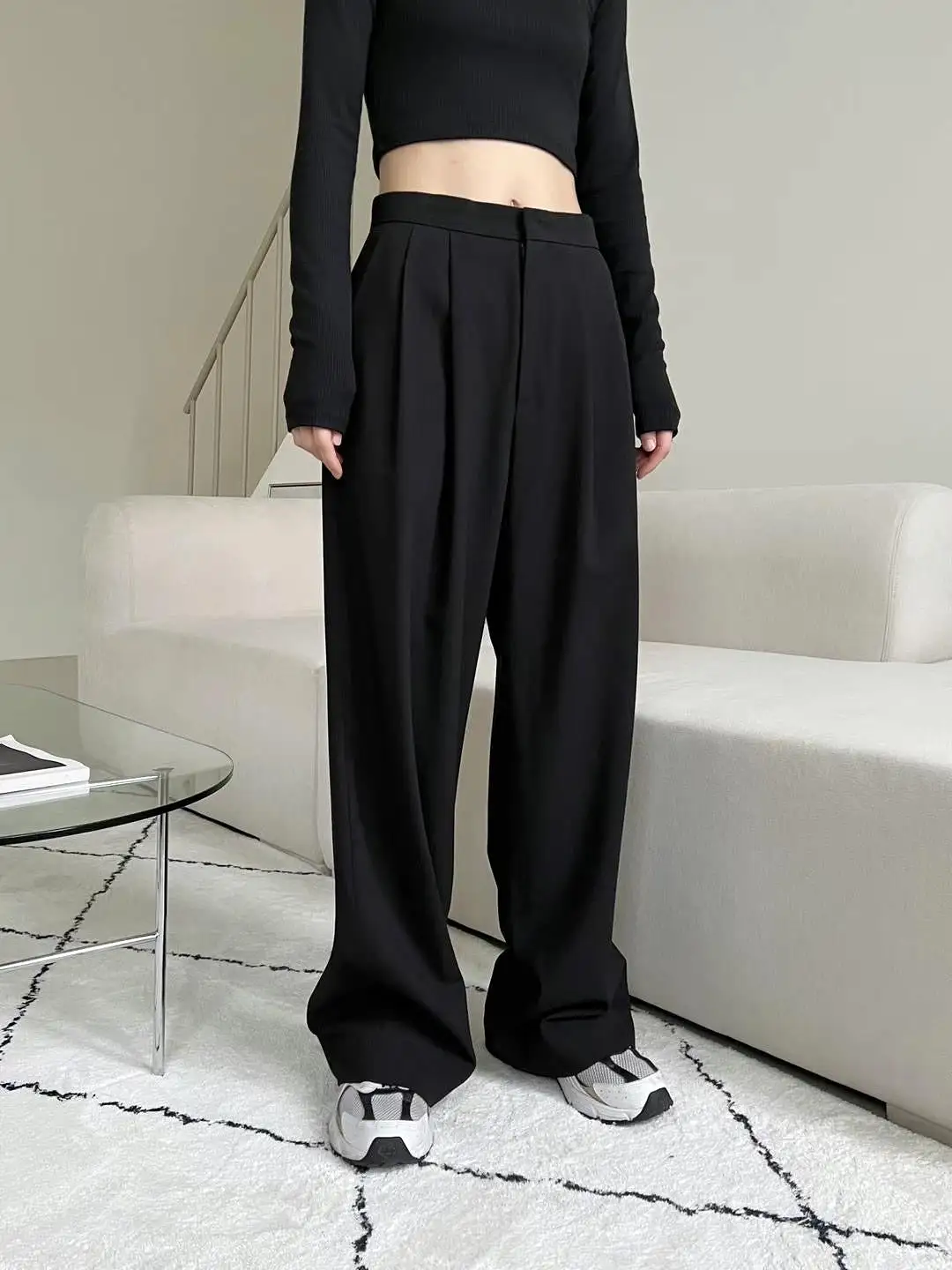 Black Esme High Rise Trousers