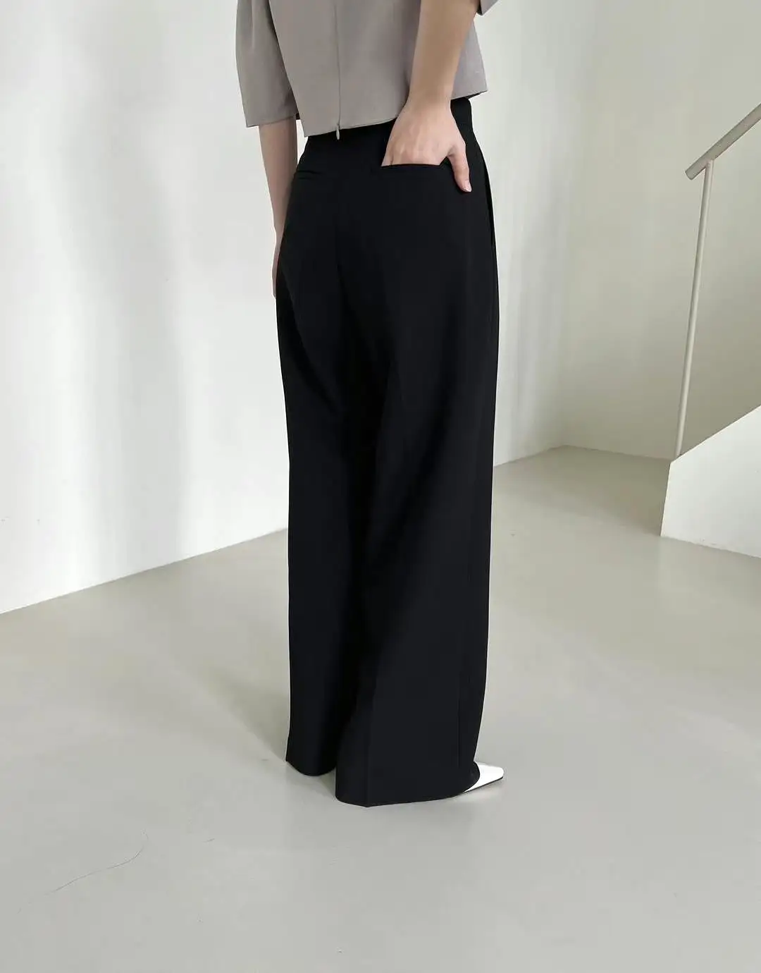 Black Esme High Rise Trousers