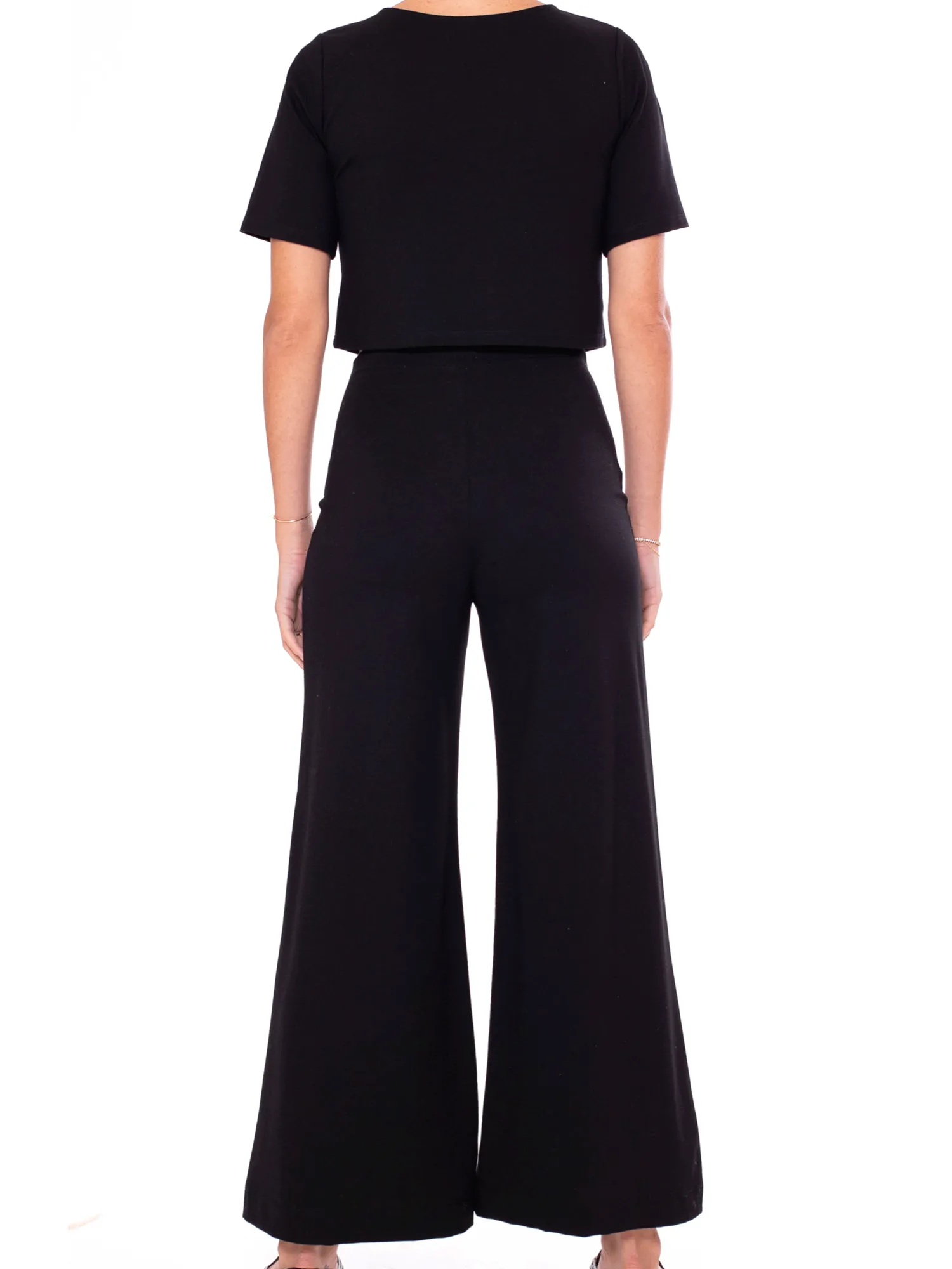 Black Wide Leg Pants: Ankle Edit