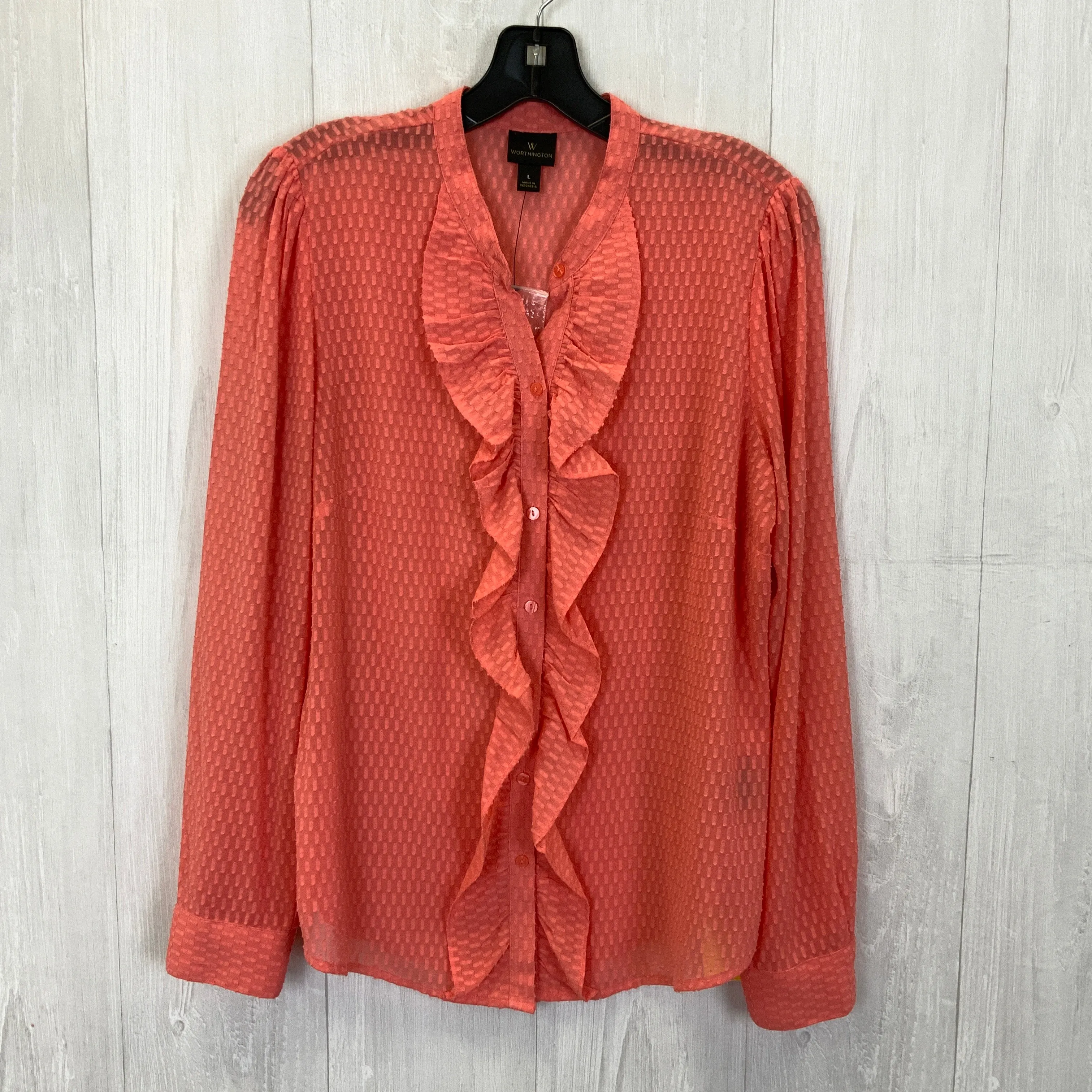 Blouse Long Sleeve By Worthington  Size: L