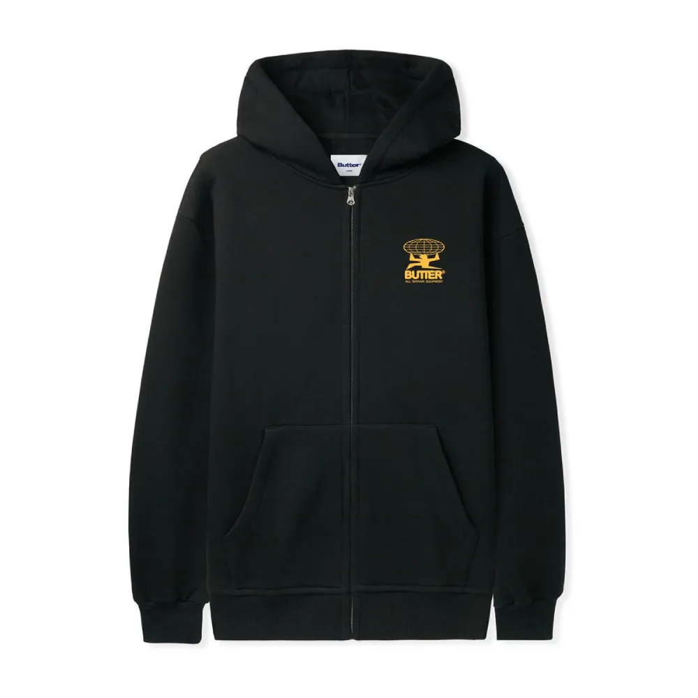 Butter Goods Terrain Zip-Thru Hoodie Black