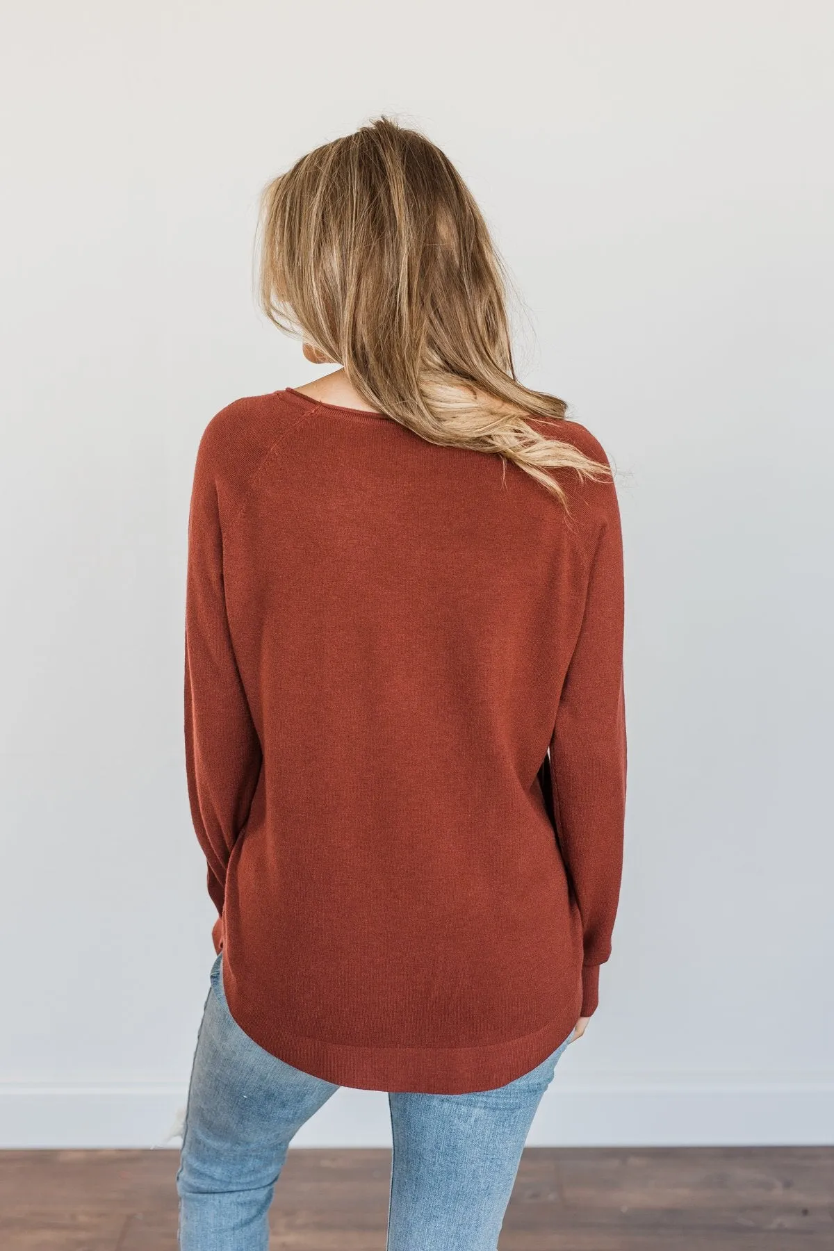 Butter Me Up Knit Sweater- Deep Clay