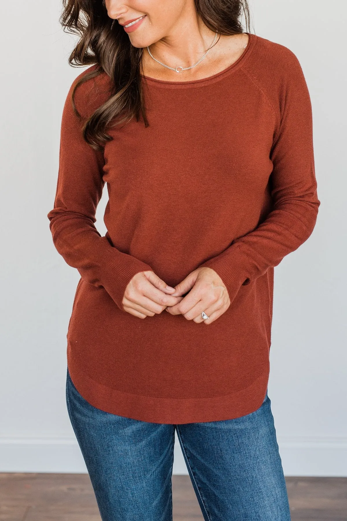 Butter Me Up Knit Sweater- Deep Clay