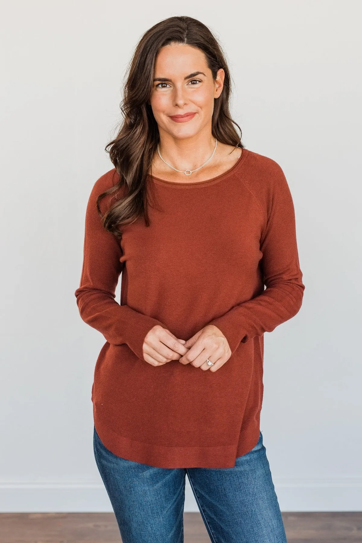 Butter Me Up Knit Sweater- Deep Clay