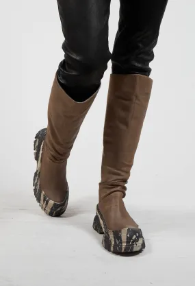 Calf Length Boots in Gasoline Atmosfera