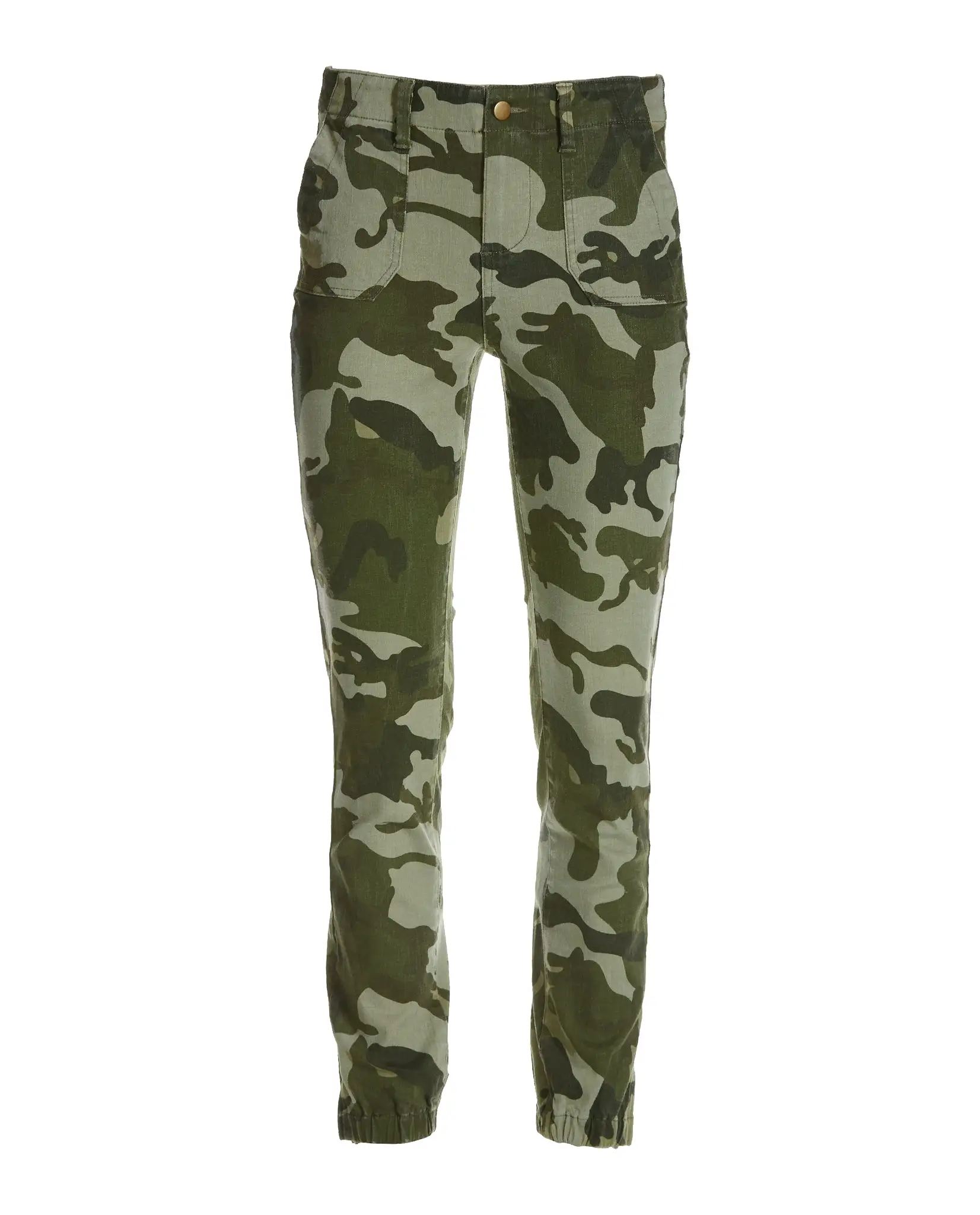 Camo Print Casual Jogger Pant Green Multi