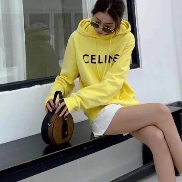 CELINE  |Loose Celine hoodie in Cotton fleece