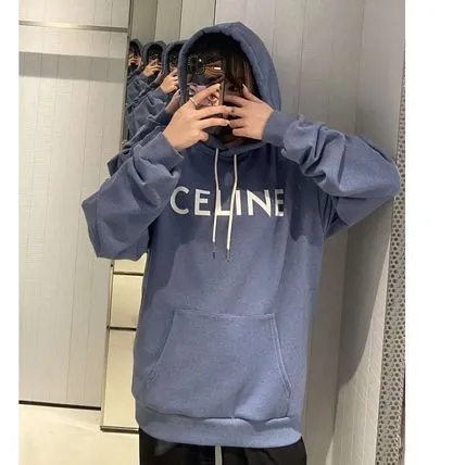 CELINE  |Loose Celine hoodie in Cotton fleece