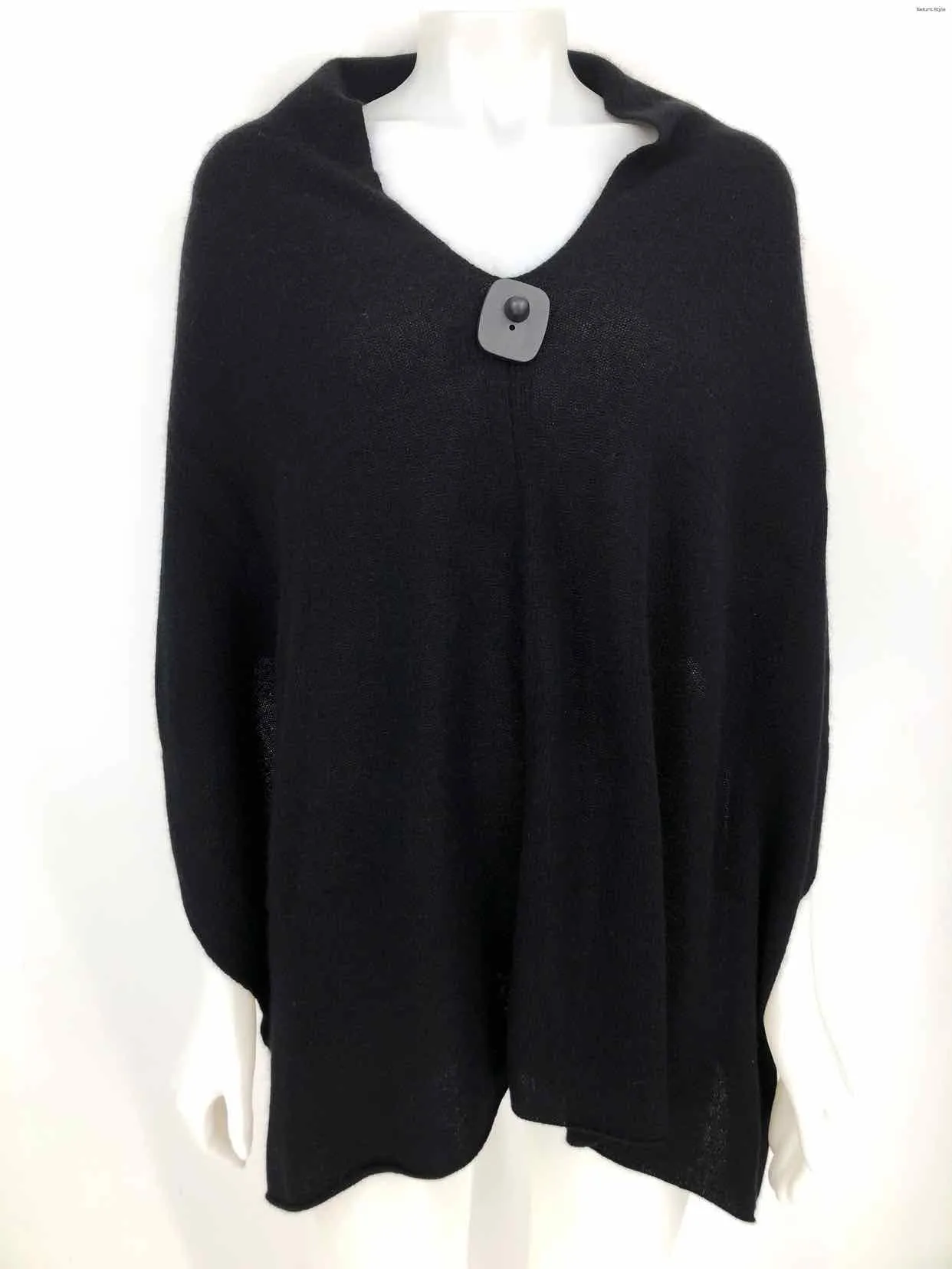 CLAUDIA NICHOLE Black Cashmere Poncho Size One Size (M) Sweater