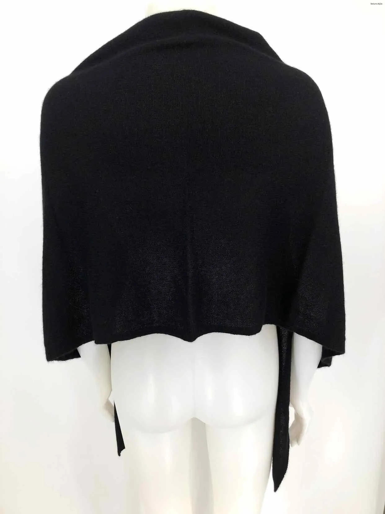 CLAUDIA NICHOLE Black Cashmere Poncho Size One Size (M) Sweater