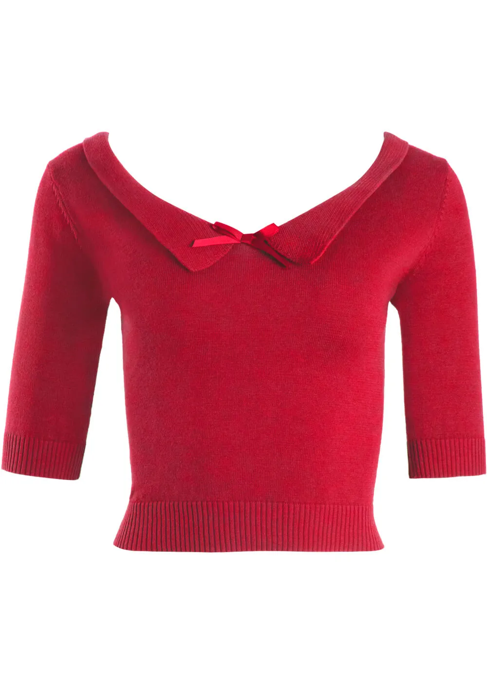 Collectif Babette 40's Jumper Sweater Wine