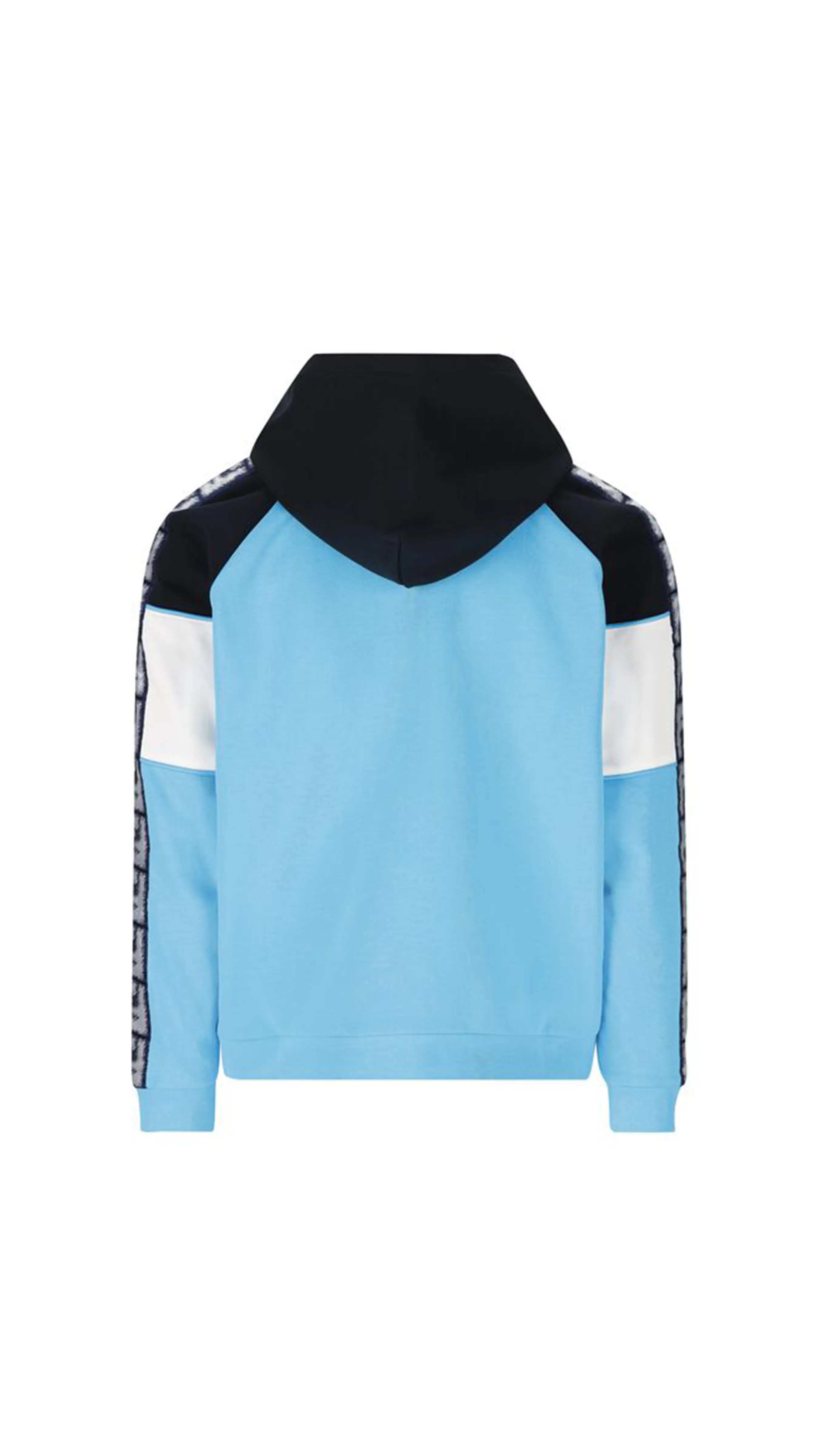 Color Block Logo Hoodie - White/Blue/Black