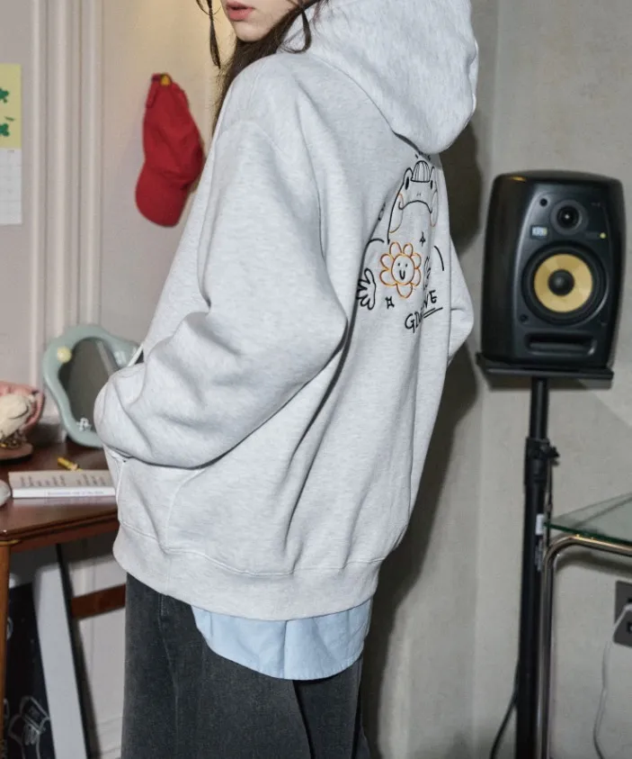 COMPAGNO  |[COMPAGNO]★FROG POP EMBROIDERED HOODIE