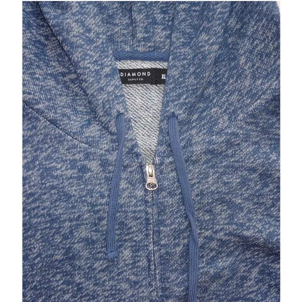 Diamond Supply Co - Blue Speckle Zip Hoodie