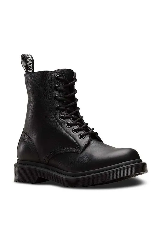 Dr. Martens leather biker boots 1460 Pascal MONO women's black color