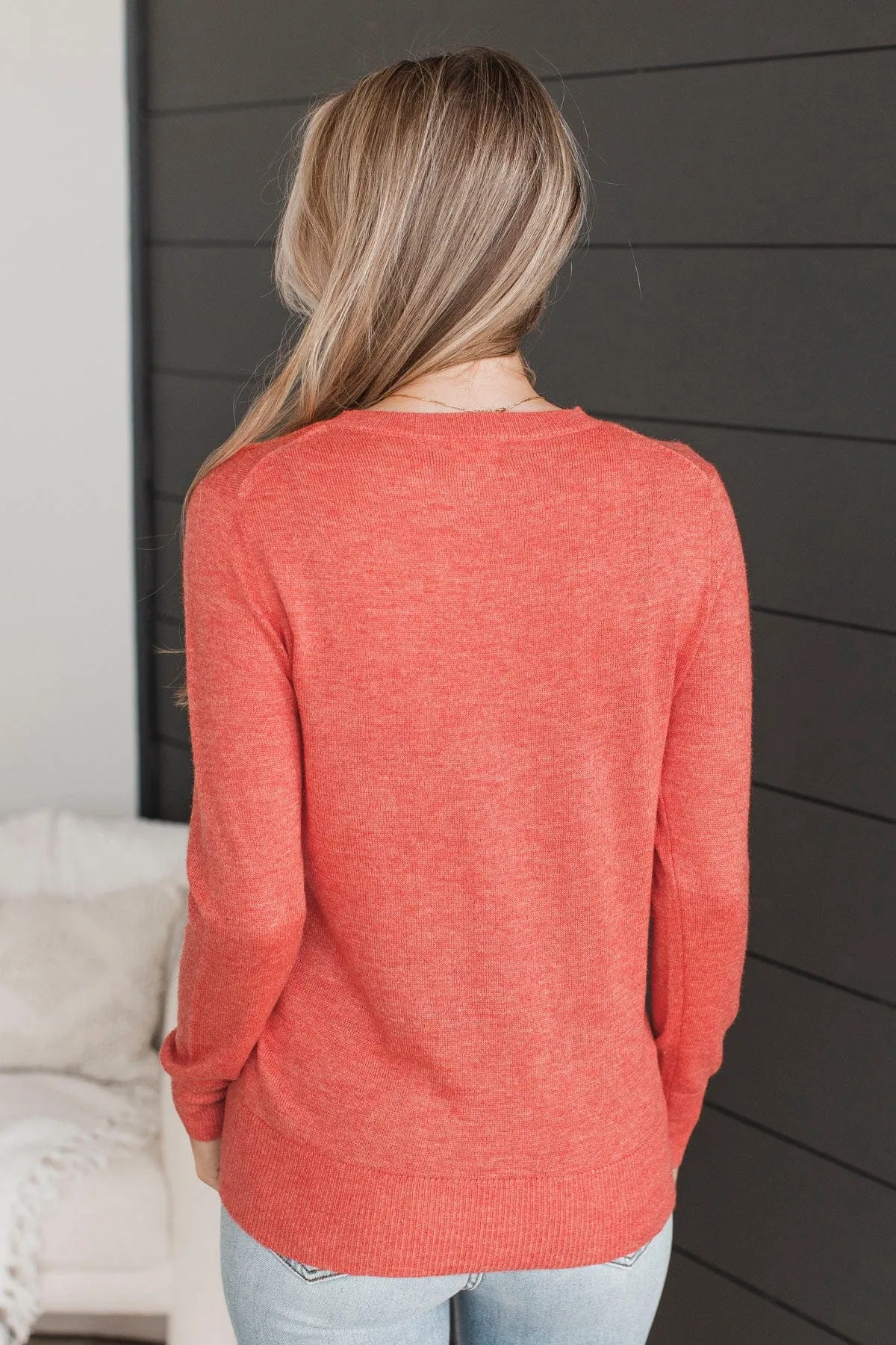 Easy To Remember Lightweight Sweater- Dark Orange