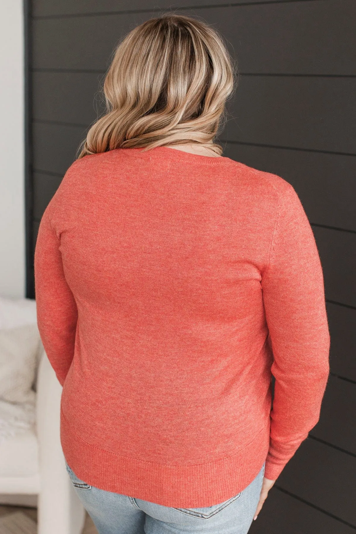 Easy To Remember Lightweight Sweater- Dark Orange