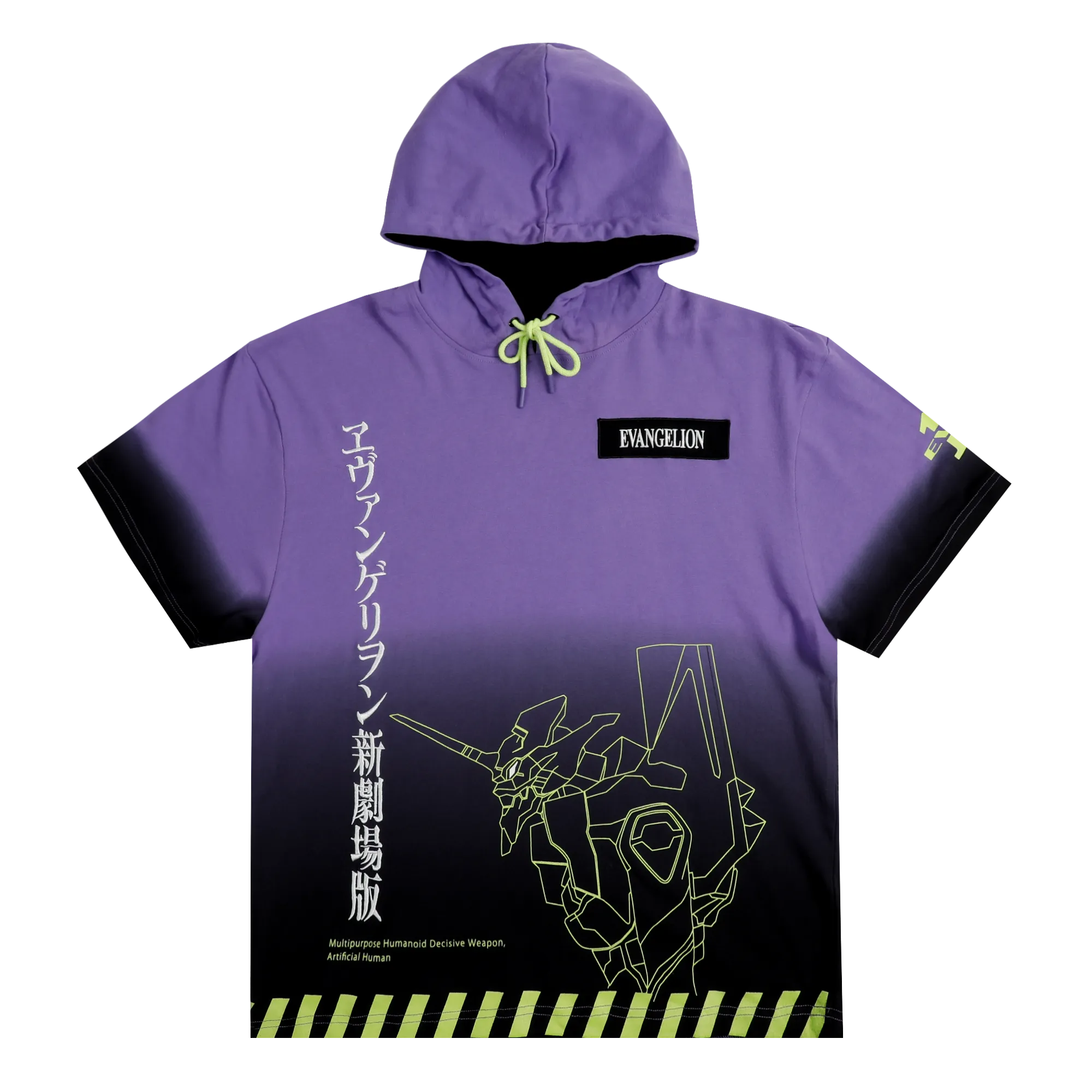 Eva Unit-01 Gradient Short Sleeve Hoodie