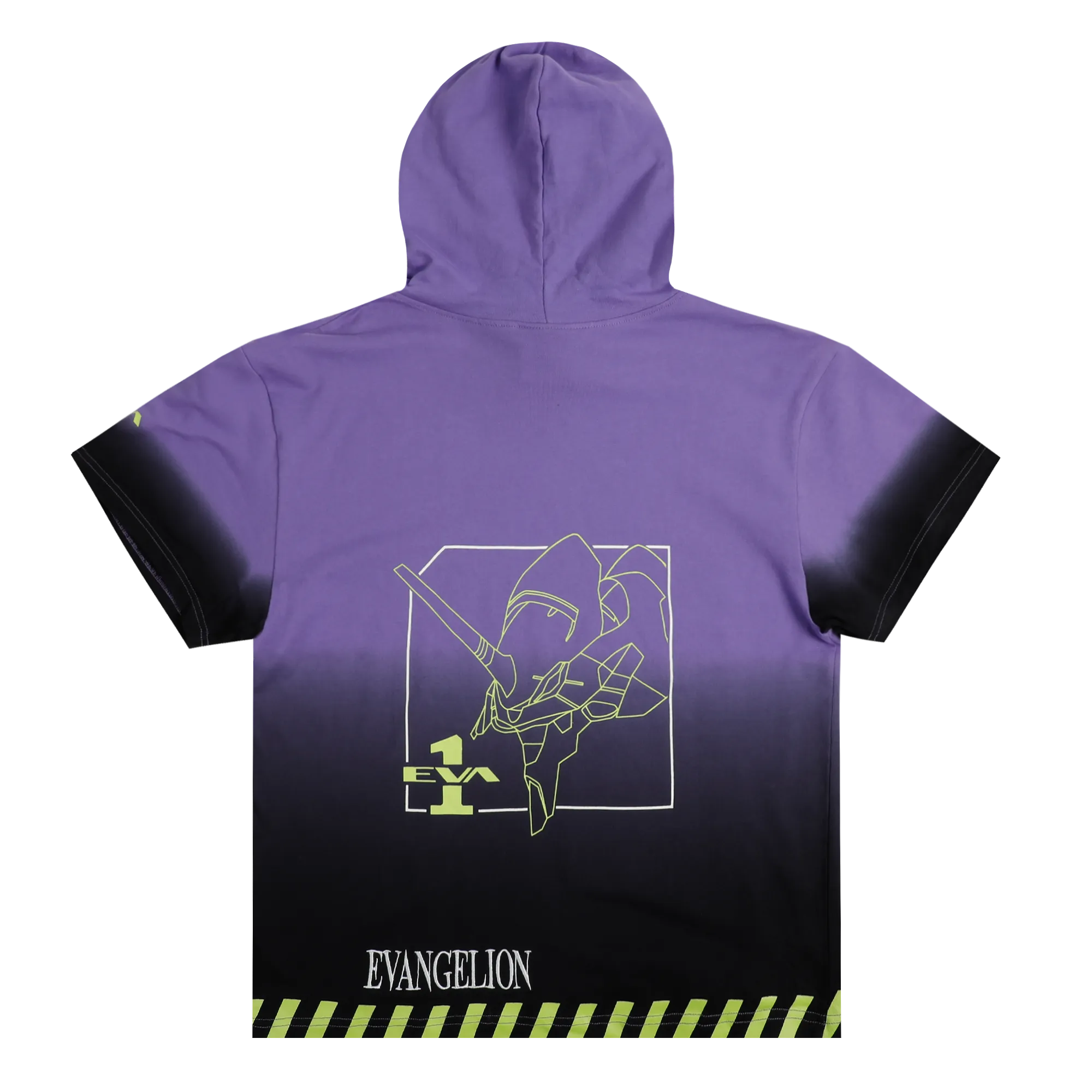 Eva Unit-01 Gradient Short Sleeve Hoodie