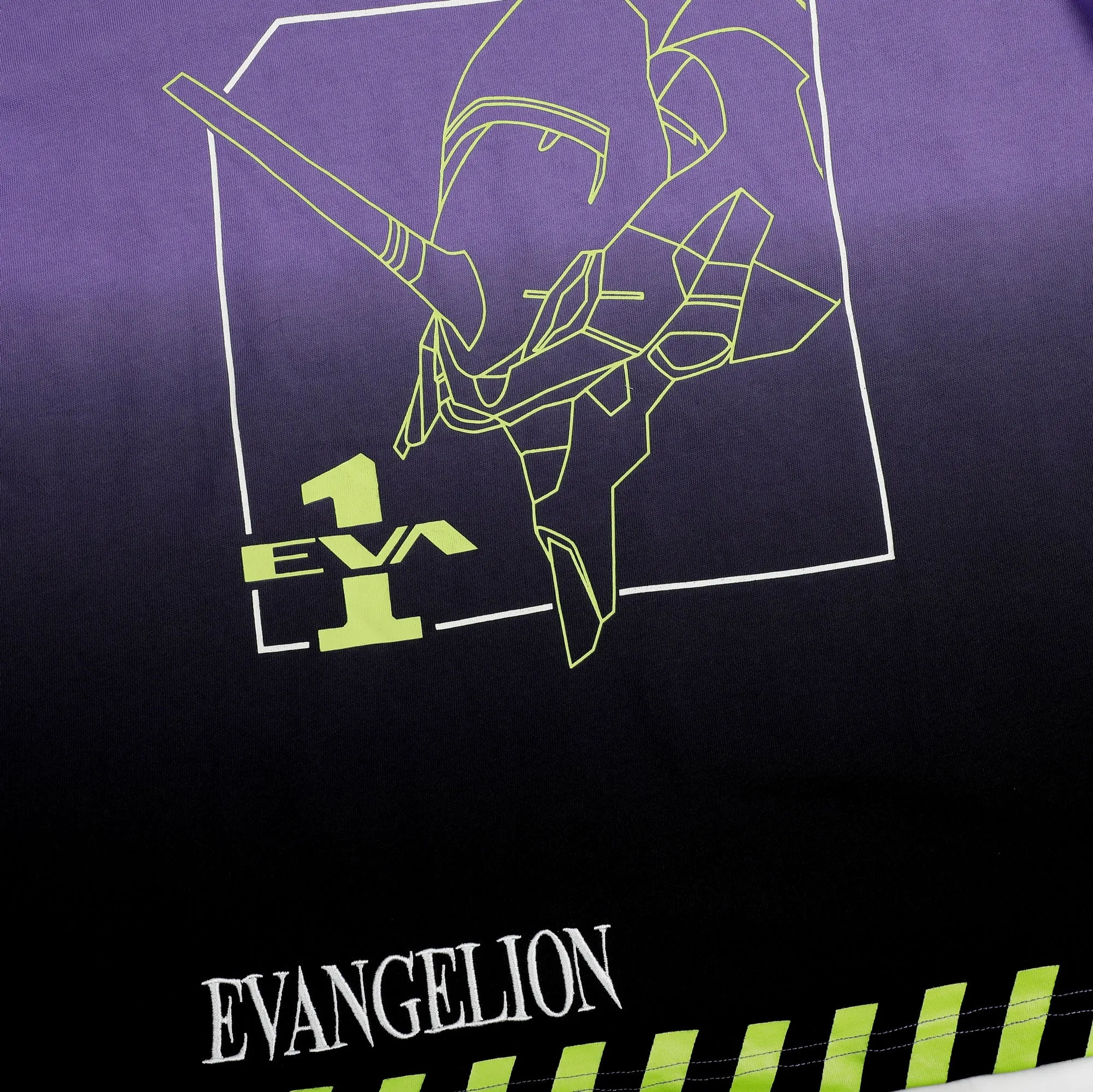 Eva Unit-01 Gradient Short Sleeve Hoodie