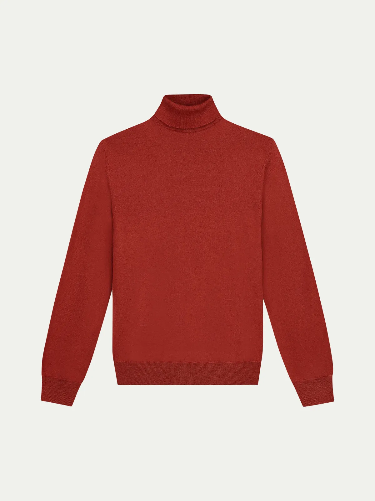 Extrafine Merino Rollneck Burnt Sienna