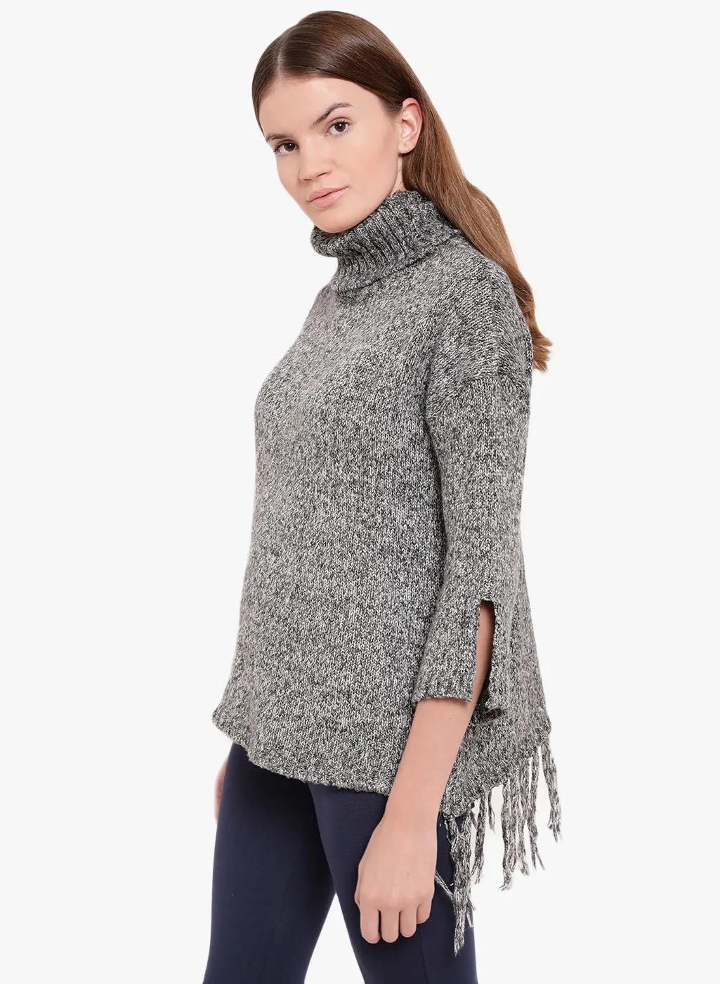 Fair Maiden Hi Neck Boxy Fit Sweater