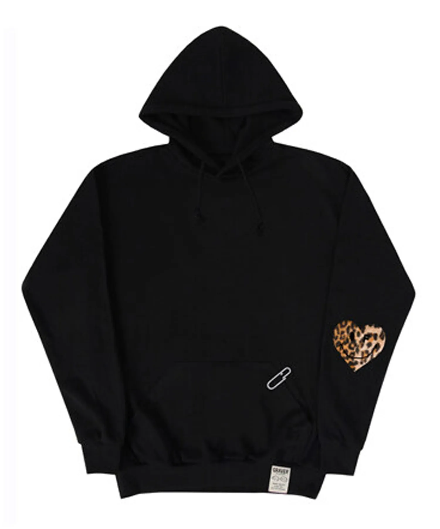 GRAVER  |[GRAVER]★ELBOW LEOPARD HEART HOODIE