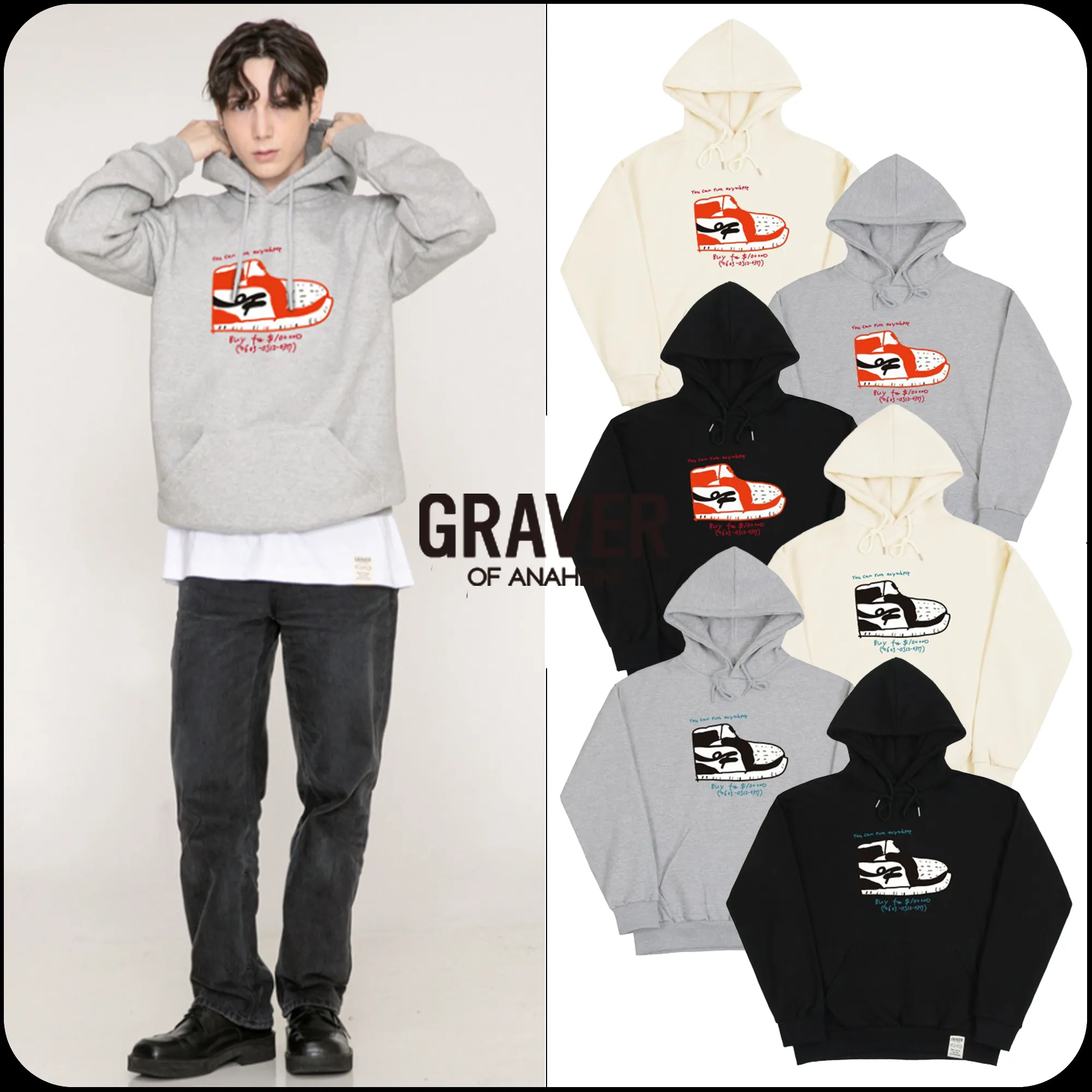 GRAVER  |[GRAVER]★OF SHOES CENTER HOODIE