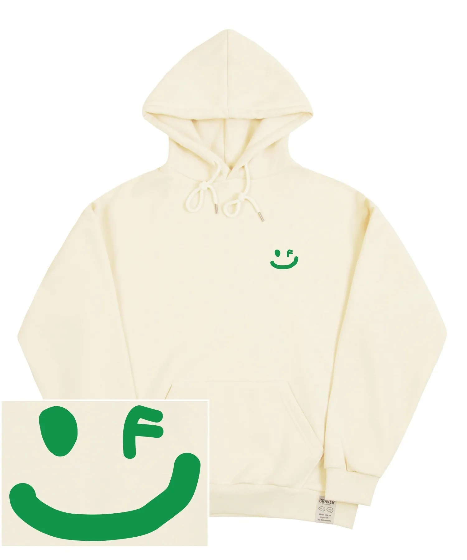 GRAVER  |[GRAVER]★SMALL DRAWING SMILE HOODIE