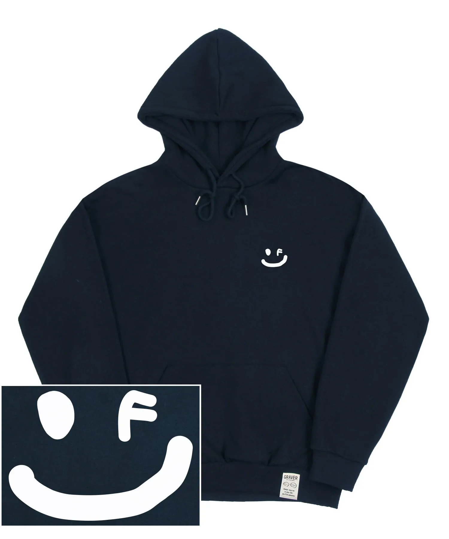 GRAVER  |[GRAVER]★SMALL DRAWING SMILE HOODIE