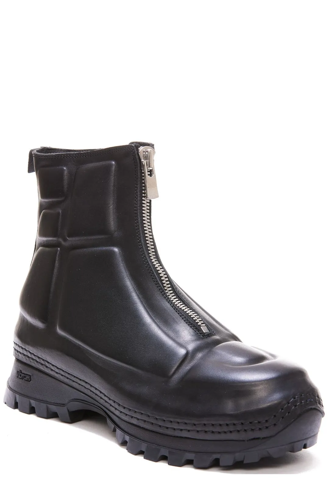 Guidi Embossed Detail Zip-Up Boots