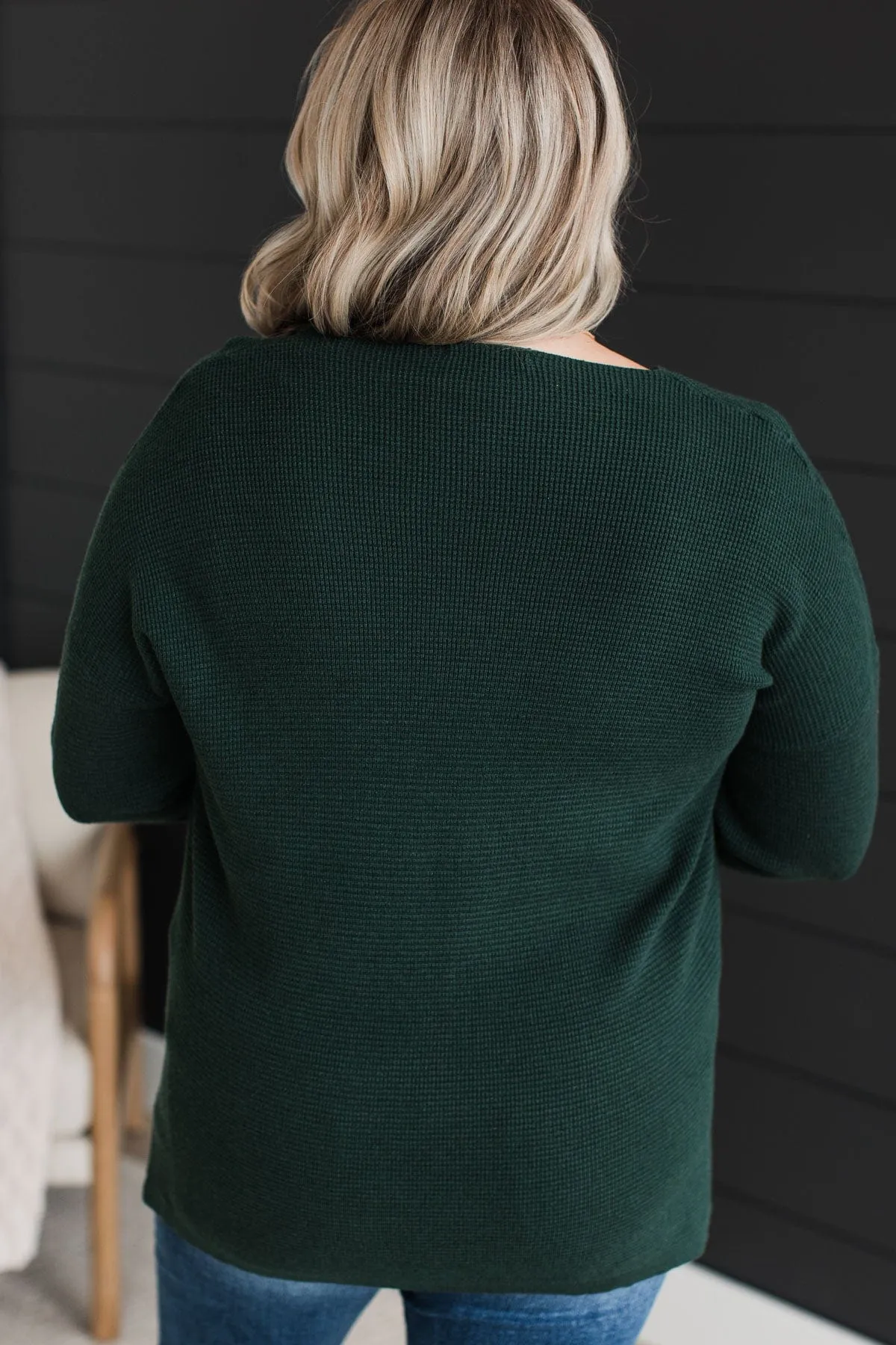 Here Together V-Neck Sweater- Forest Green