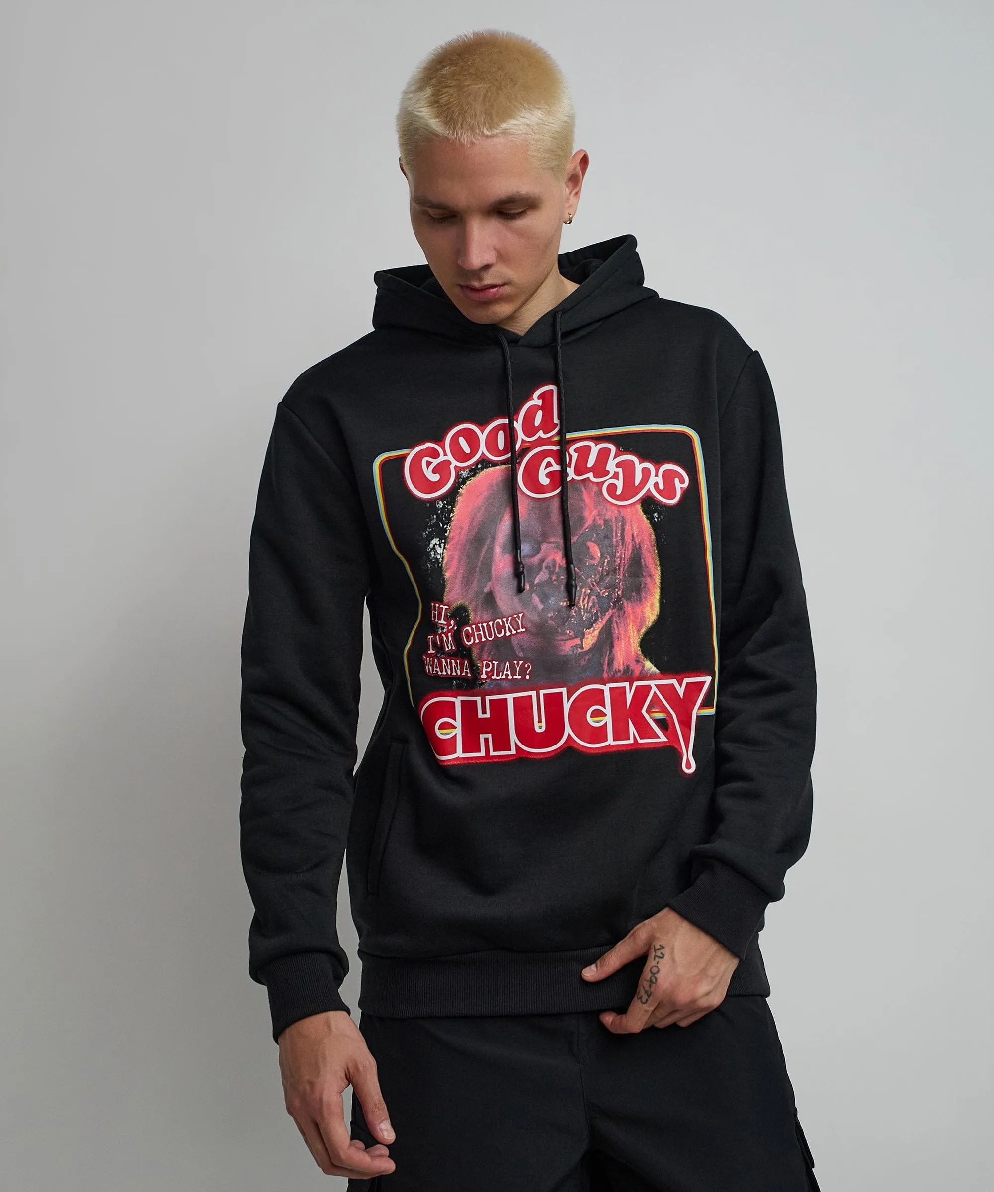 Hi I'm Chucky Graphic Print Hoodie