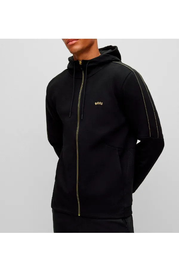 Hugo Boss Saggy 2 Zip Hoodie Black