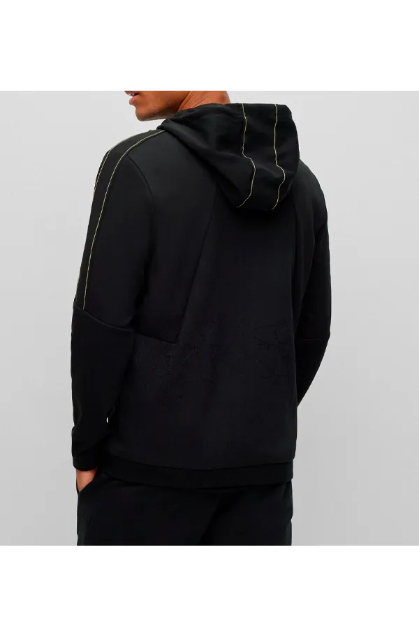 Hugo Boss Saggy 2 Zip Hoodie Black