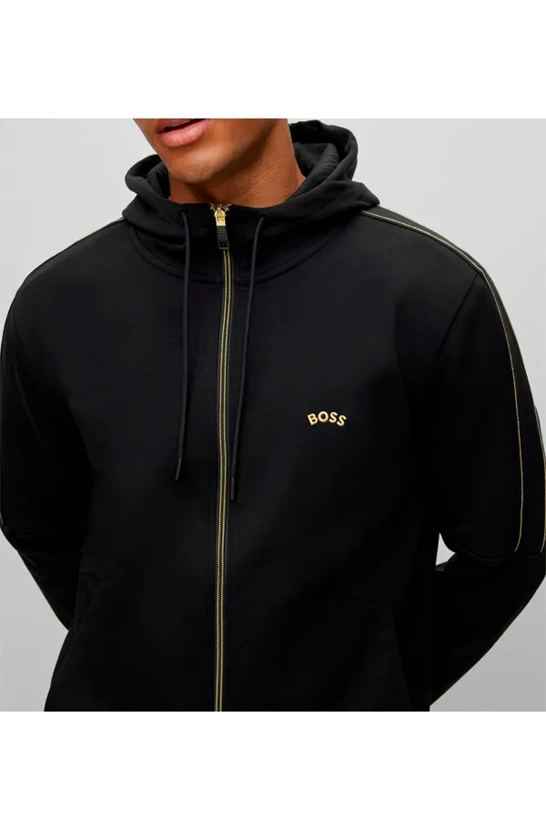 Hugo Boss Saggy 2 Zip Hoodie Black