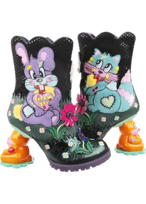 Irregular Choice Bad Bunny Boots Black