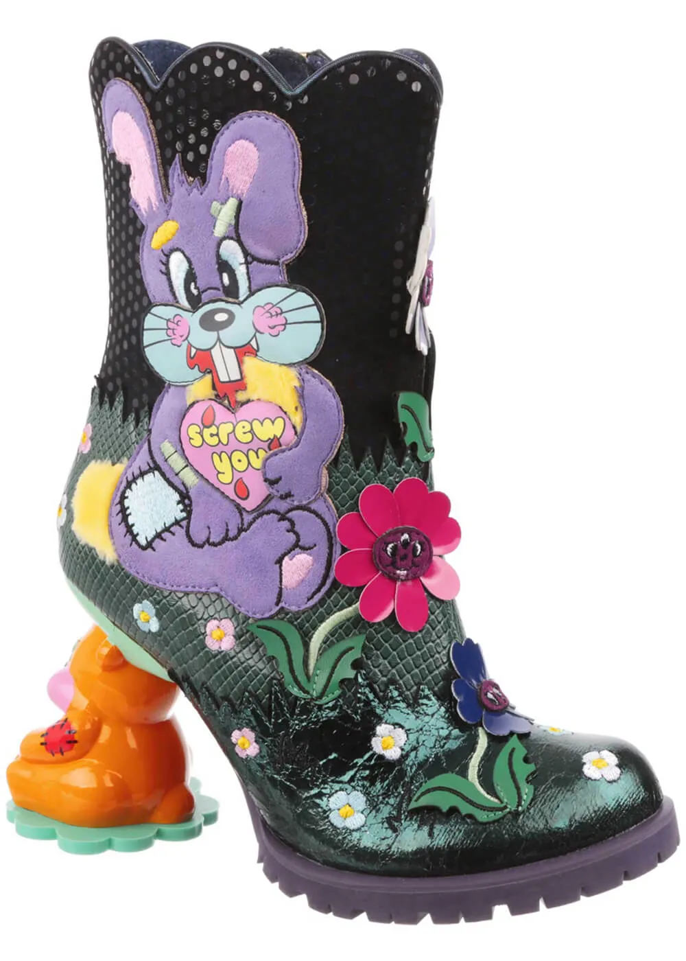 Irregular Choice Bad Bunny Boots Black