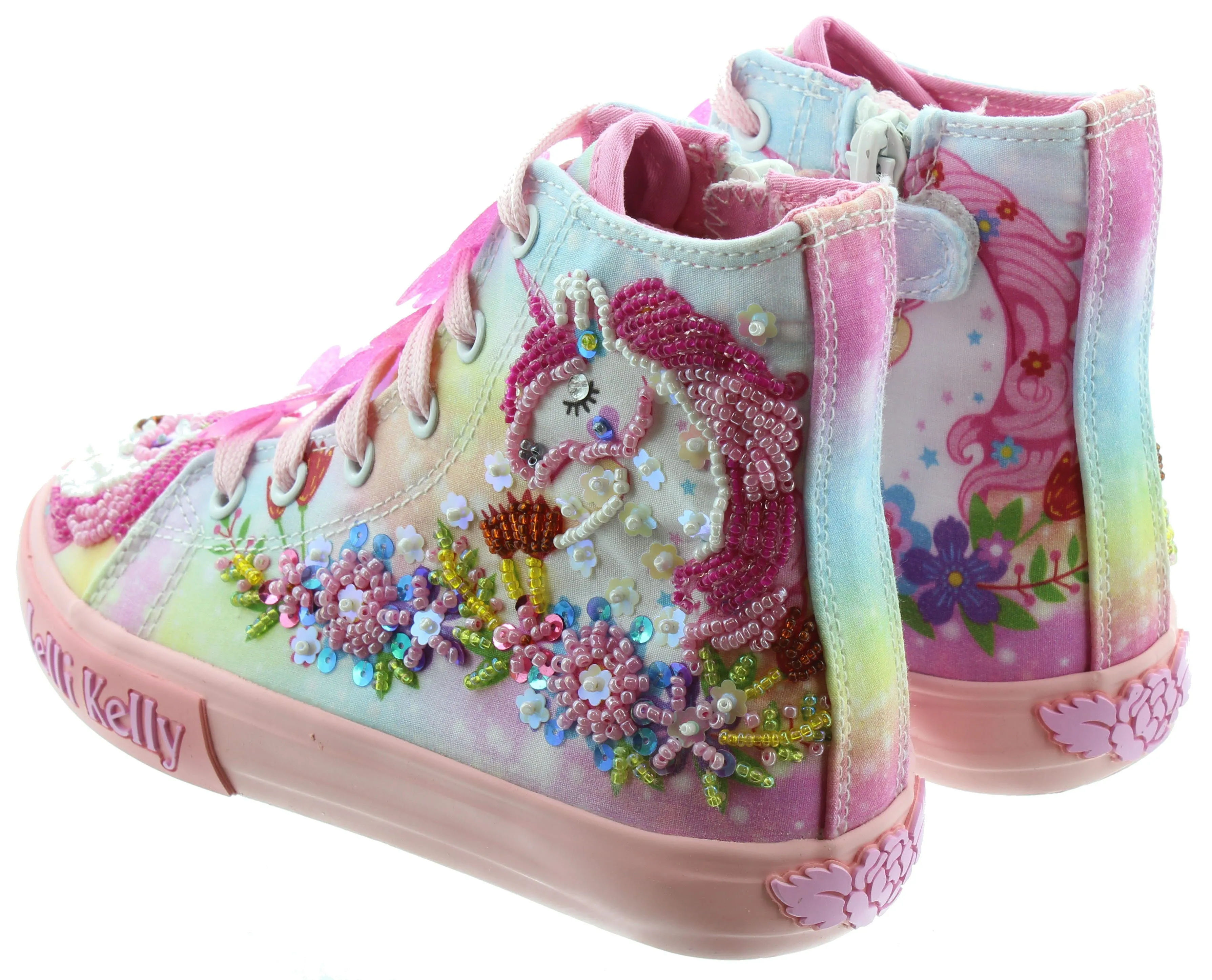 LELLI KELLY Kids LK1002 Unicorn Baseball Boots In Multi