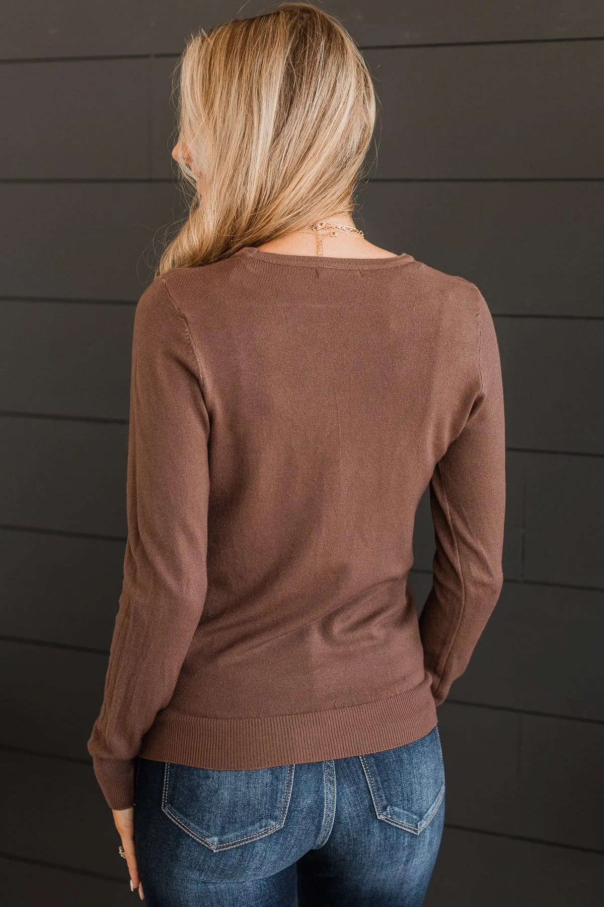 Lost In Your Love Knit Sweater- Brown