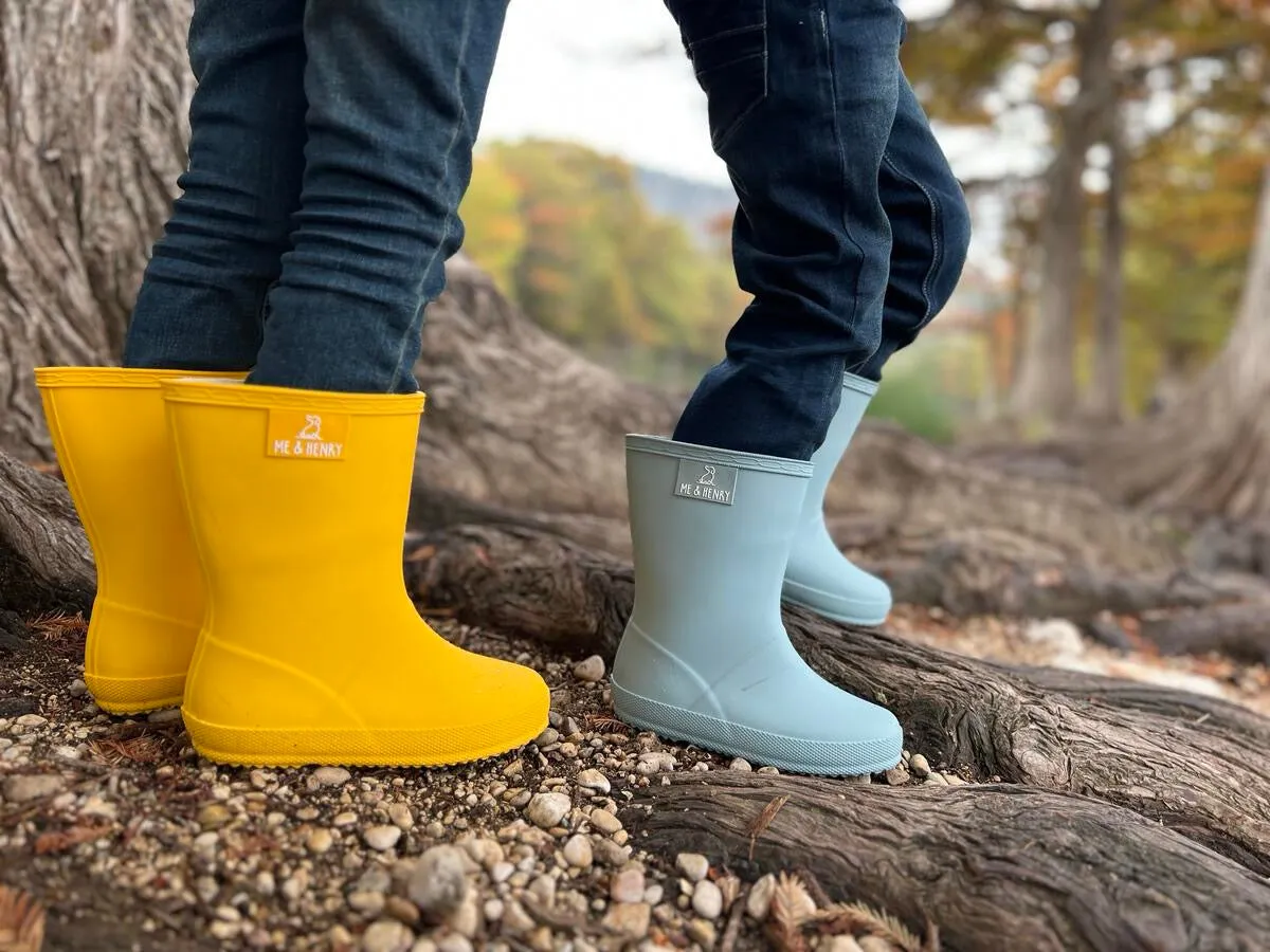 Me & Henry - Yellow Puddle Rain Boots