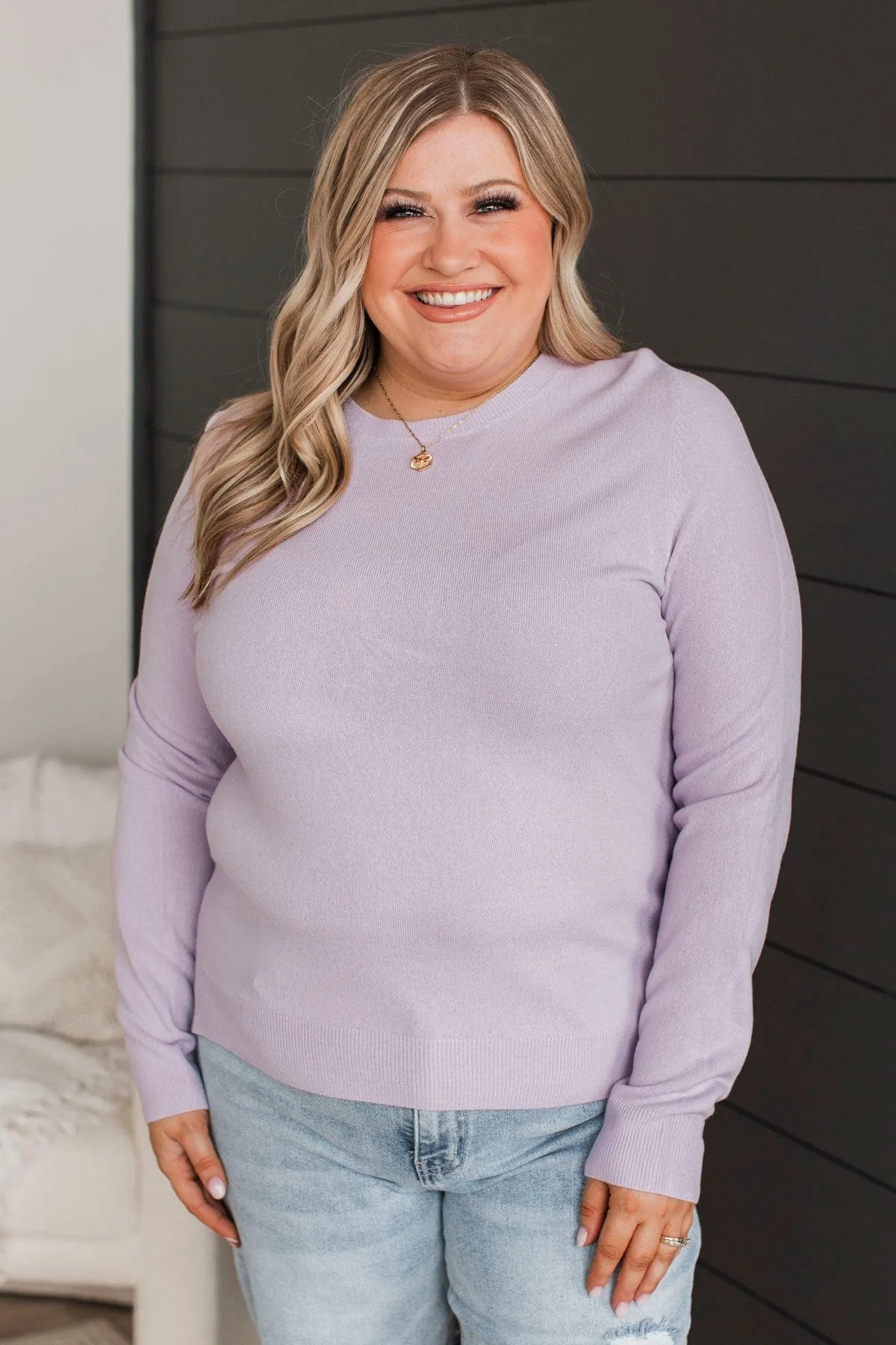 Met Your Match Lightweight Sweater- Light Lavender